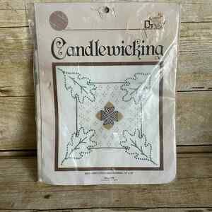 Vintage Oak Leaves and Acorns Candlewicking Kit by Dritz - NWT Fall Craft Kit